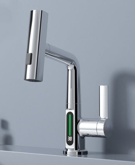 Digital Display Pull-Out Basin Faucet