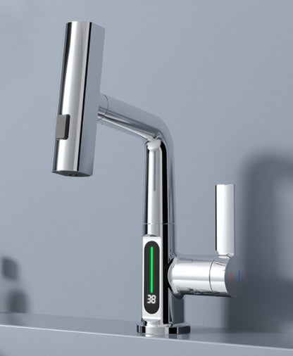 Digital Display Pull-Out Basin Faucet