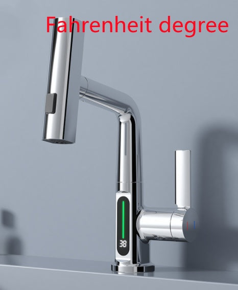 Digital Display Pull-Out Basin Faucet