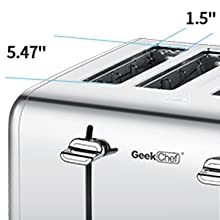 4-Slice Stainless Steel Toaster