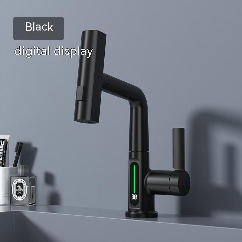 Digital Display Pull-Out Basin Faucet