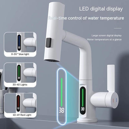 Digital Display Pull-Out Basin Faucet