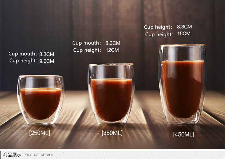 Heat-Resistant Double Glass Coffee Cup