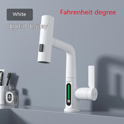 Digital Display Pull-Out Basin Faucet