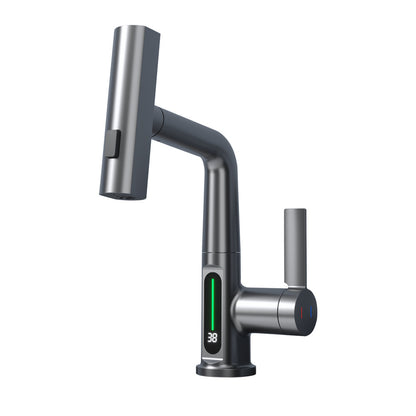 Digital Display Pull-Out Basin Faucet