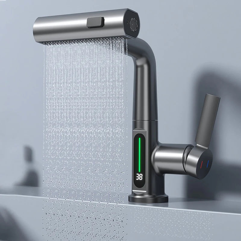 Digital Display Pull-Out Basin Faucet