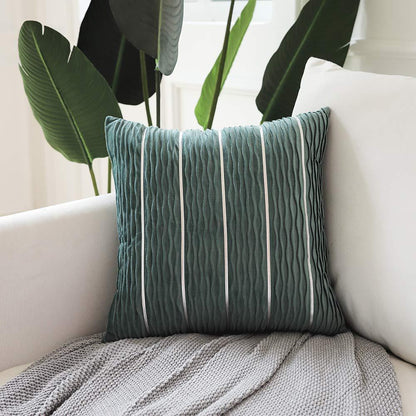 Luxury Striped Velvet Pillow Cover