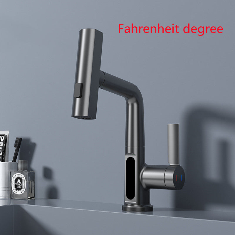 Digital Display Pull-Out Basin Faucet