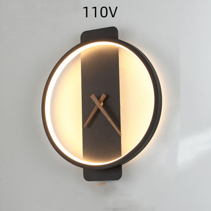 Nordic Wall Clock Lamp
